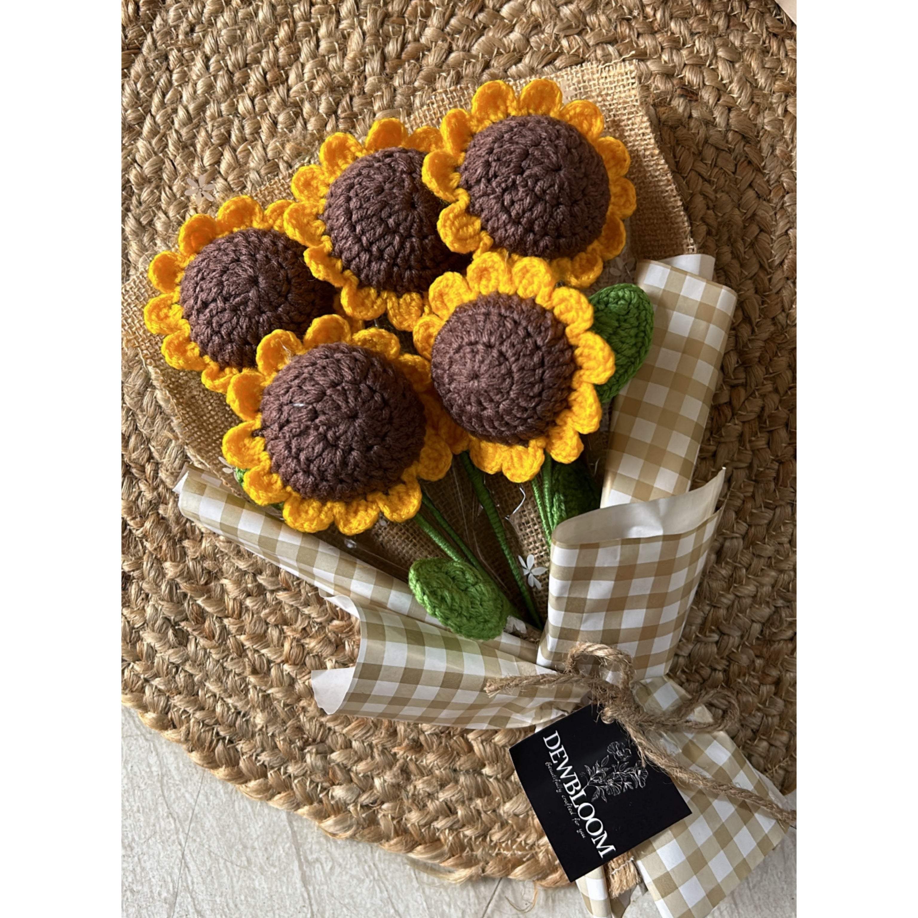 5 Round Petal Sunflowers Bouquet