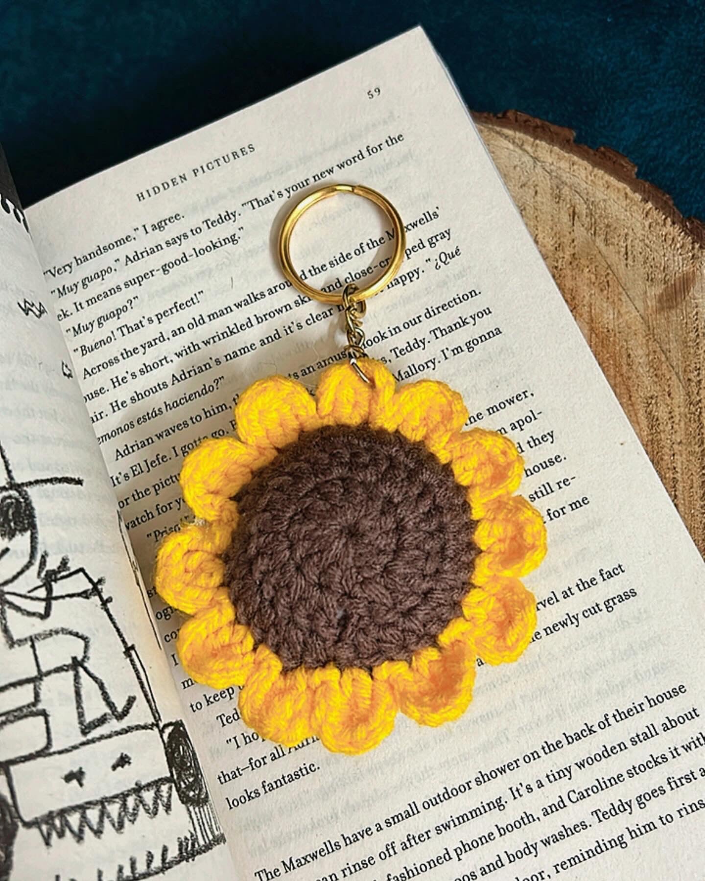 Sunflower Keychain