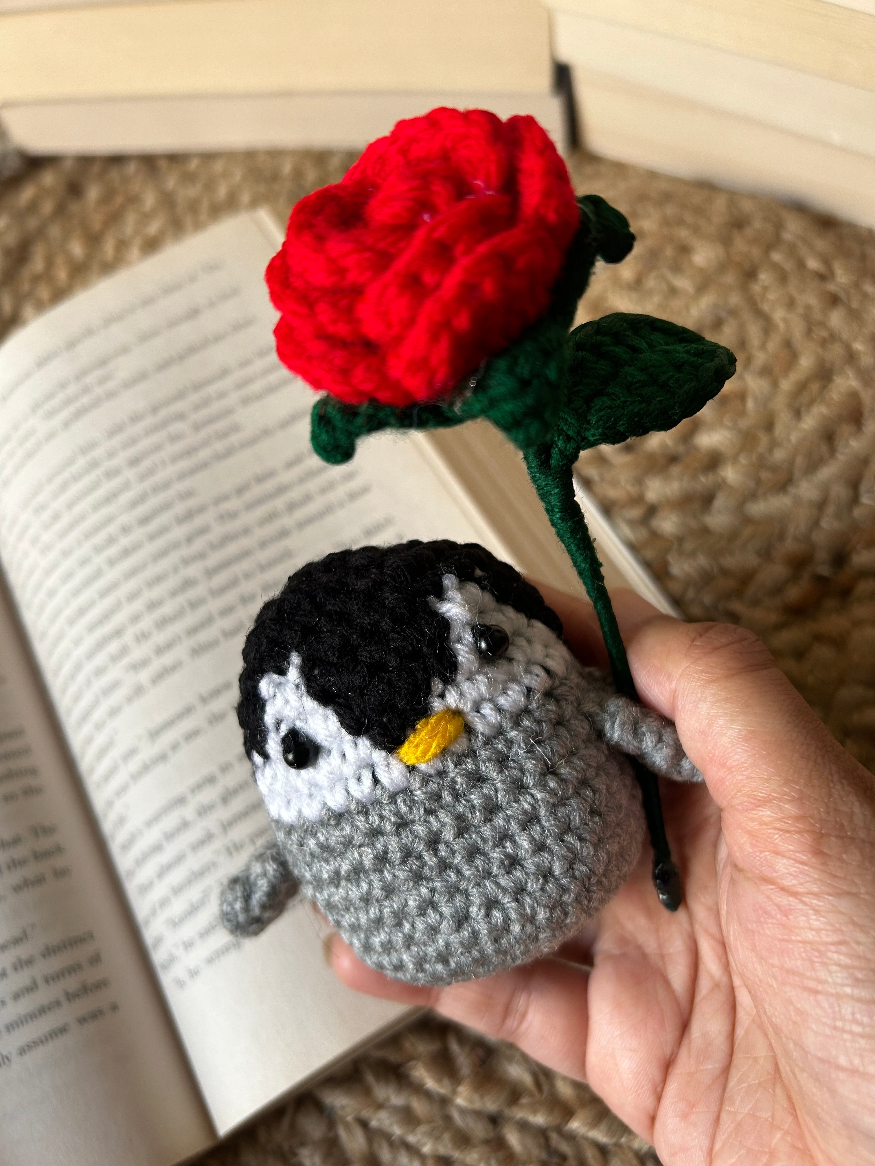 Pingu with flower