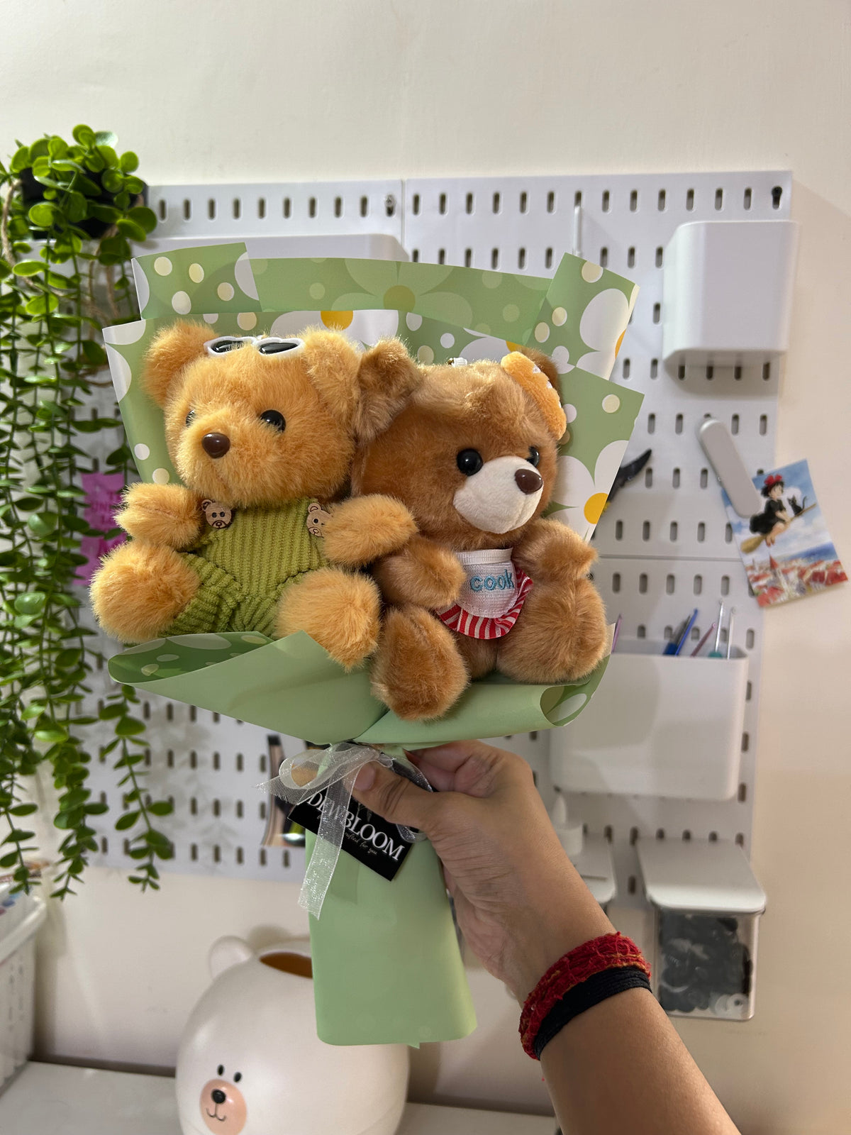 Teddy Bear Duo Plushie Bouquet