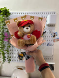 Teddy Bear Plushie Bouquet - (Red)