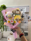 Penguin & Teddy Bear Plushie Bouquet