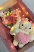 Bunny and Bouquet Combo with String Lights