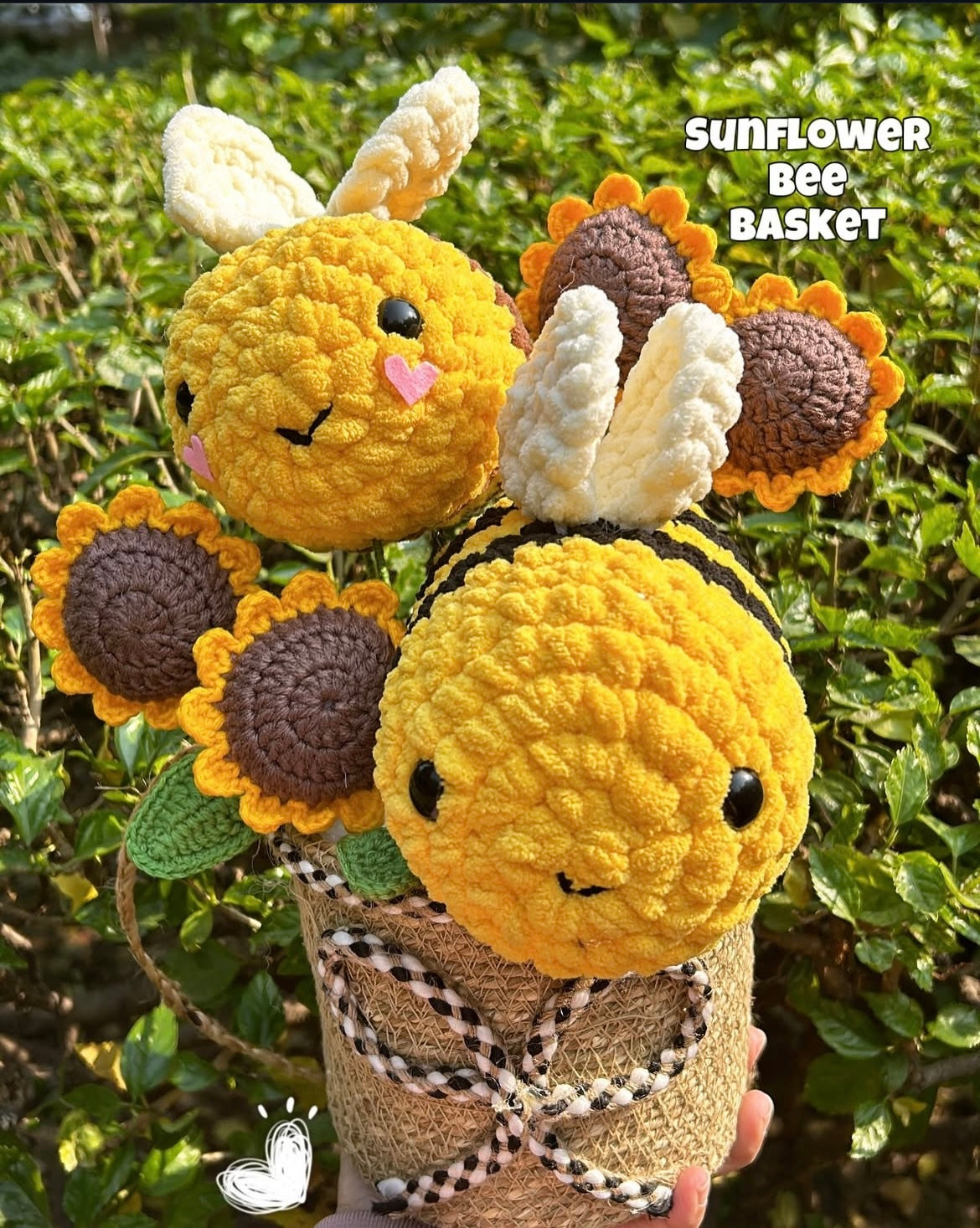 Sunflower Bee Basket