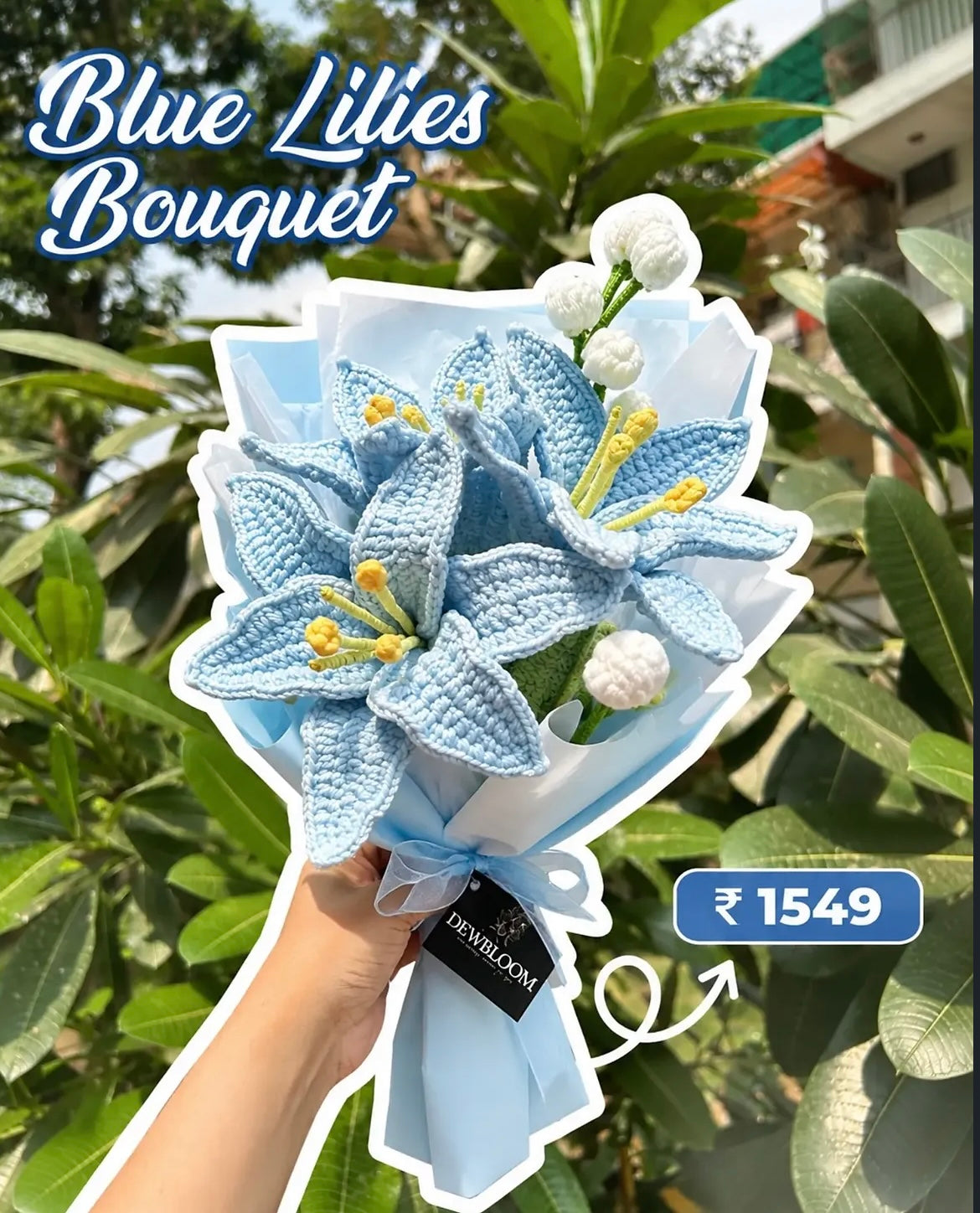 Blue Lilies Bouquet
